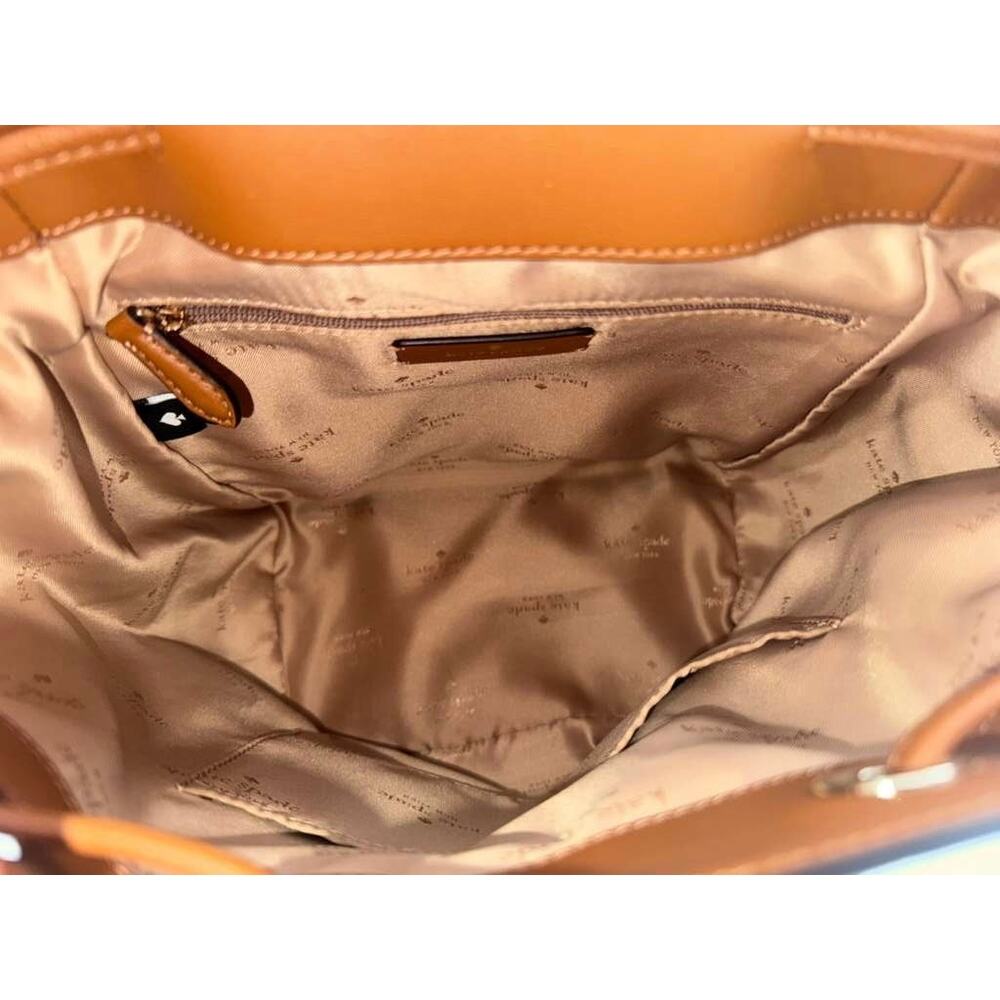 Kate Spade Rosie Medium Flap Backpack Warm Gingerbread Brown Pebbled Leather Bag - Picture 8 of 9